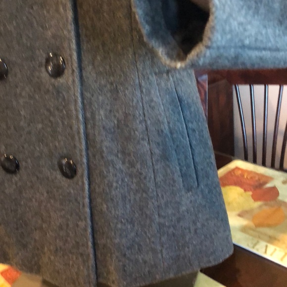 Steve Madden Grey Wool Pea Coat - Picture 6 of 7